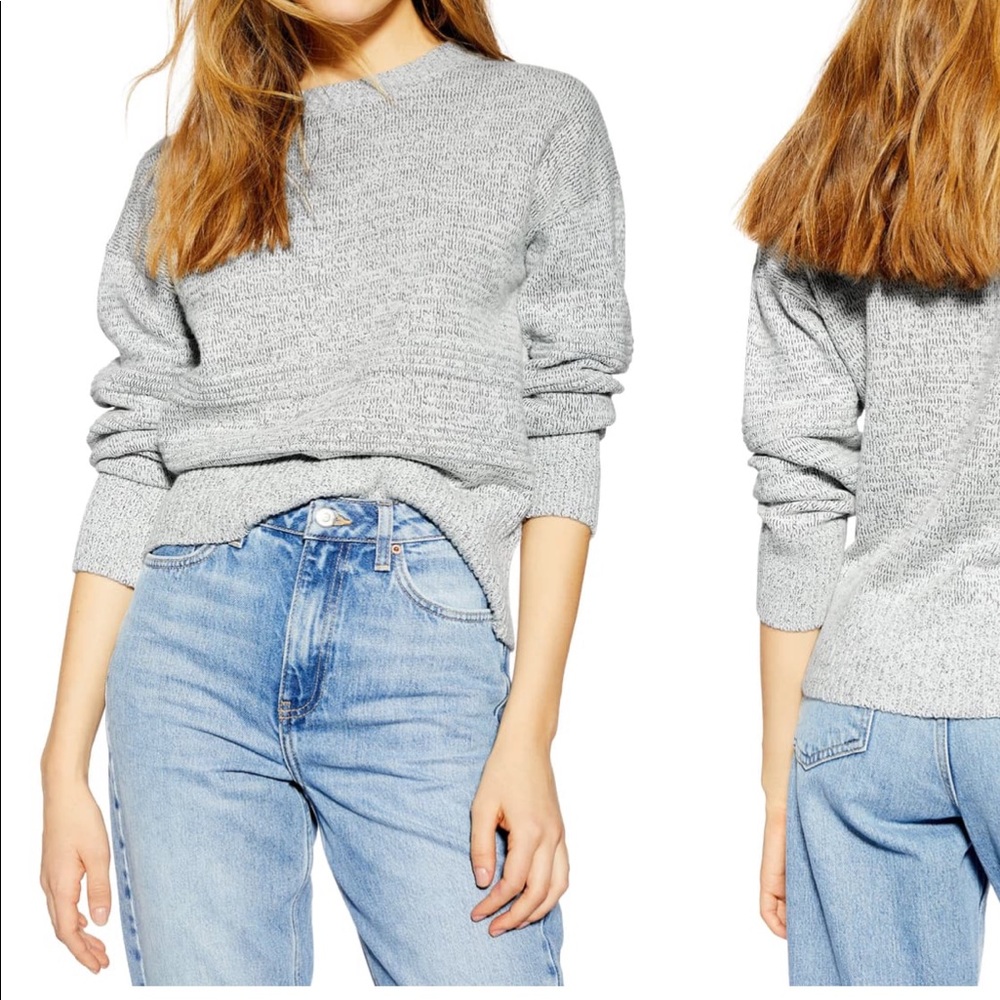 Top Shop Sweater Gray Size Small Ottoman Style